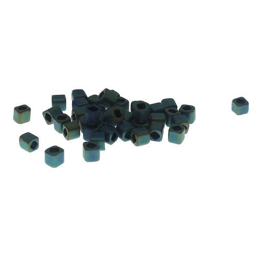 Toho Cubes 4mm 10g - Matt Iris Teal