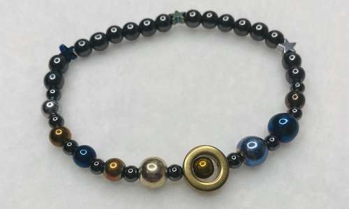 Galaxy Hematite Bracelet Kit makes 5 bracelet making kit — DIY set with beads and instructions for creating handmade jewelry