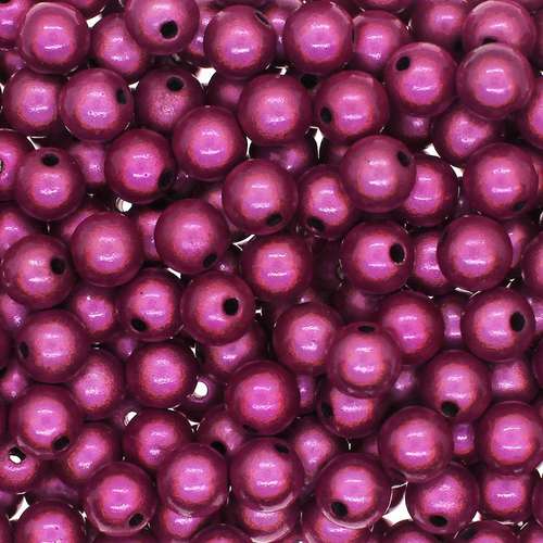 8mm Miracle acrylic round beads 8mm round fuchsia 50pcs — pack of 50, reflective 3D-effect beads ideal for jewelry making, crafts, and de…