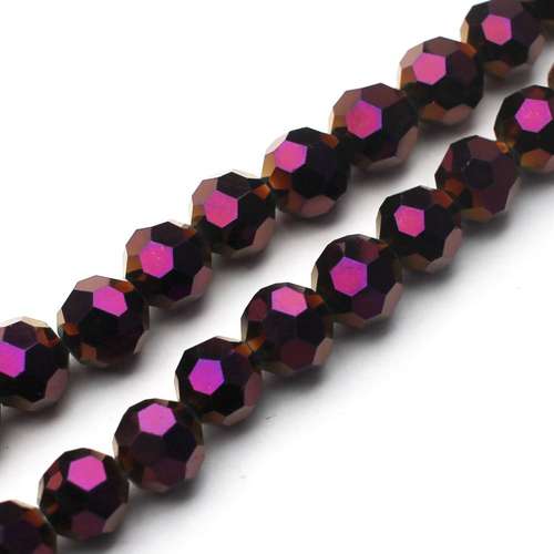 8mm crystal beads purple iris — faceted for jewelry making and beadwork