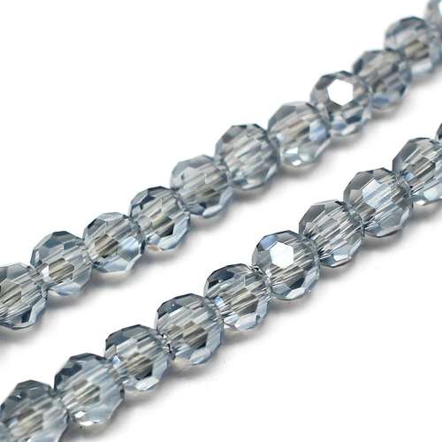 4mm crystal beads hint of blue — faceted for jewelry making and beadwork