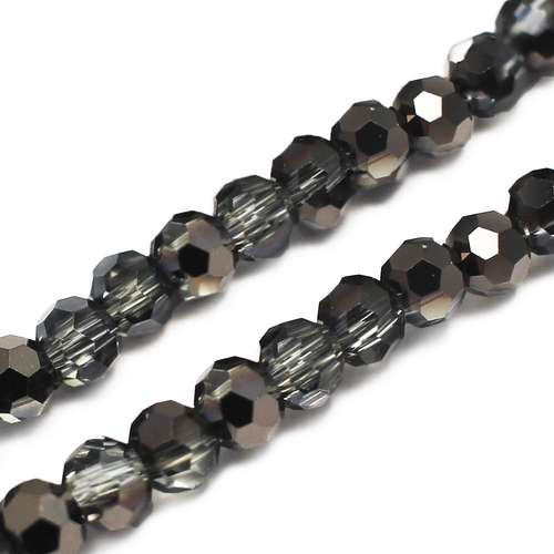 4mm crystal beads black diamond shadow — faceted for jewelry making and beadwork