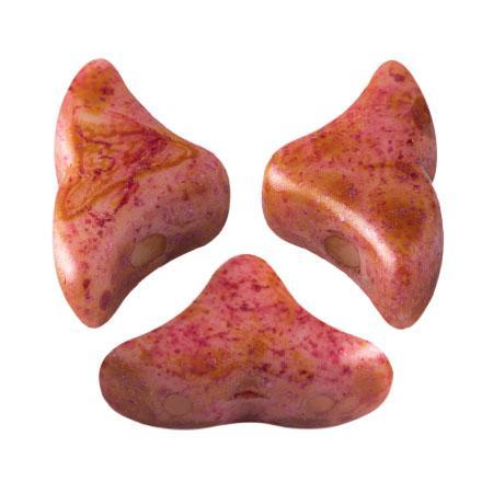Helios Puca Beads 10g - Opq Rose Spotted