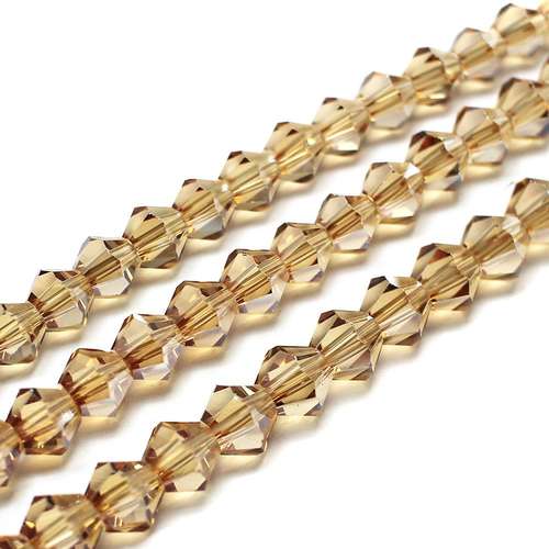 6mm crystal bicone beads auburn — faceted for jewelry making and beadwork