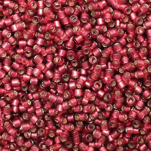 Toho Treasure Size 11 5g - Silver Line Milk Pomegranate