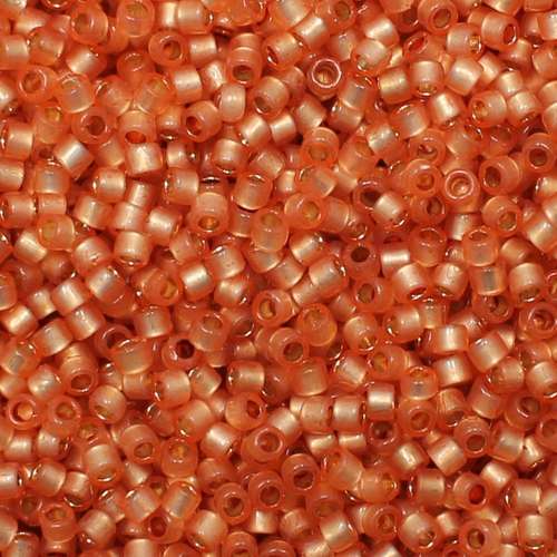 Toho Treasure Size 11 5g - PF Silver Line Milky Peach