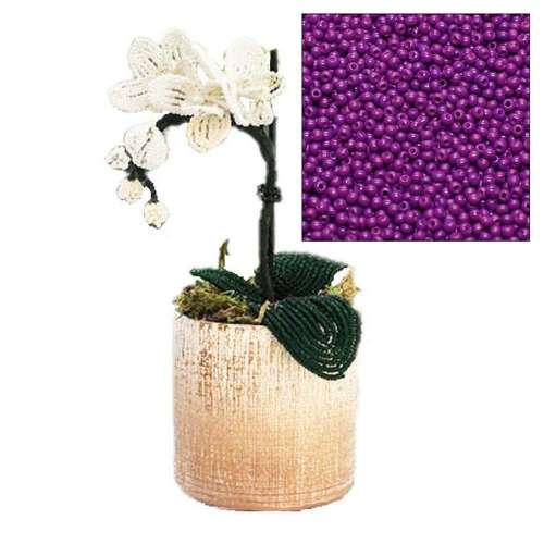 Beaded Orchid purple jewelry making kit — DIY set with beads and instructions for creating handmade jewelry