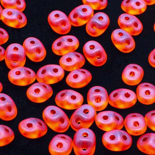 10g Czech glass Rulla beads matte hyacinth — two-hole beads for jewelry making and bead weaving