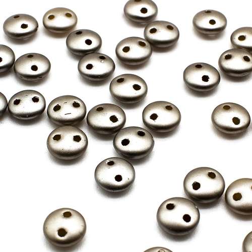 6mm Czech glass glass beads pearl coat brown sugar — pack of 50, high-quality two-hole beads ideal for jewelry making, bead weaving, and…
