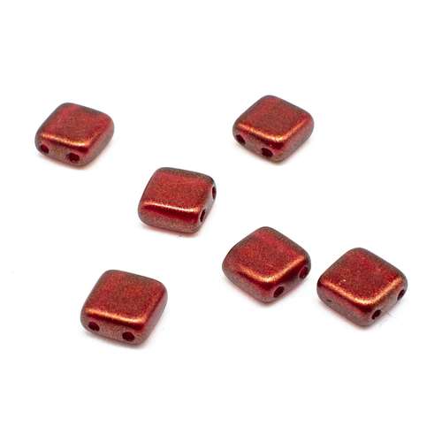 6mm Czech glass glass beads halo sangreal — pack of 25, high-quality two-hole beads ideal for jewelry making, bead weaving, and crafts
