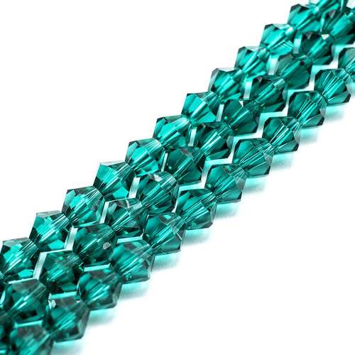 8mm crystal bicone beads teal — faceted for jewelry making and beadwork