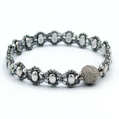 Par Puca Samos Bracelet silver makes 2 bracelet making kit — DIY set with beads and instructions for creating handmade jewelry
