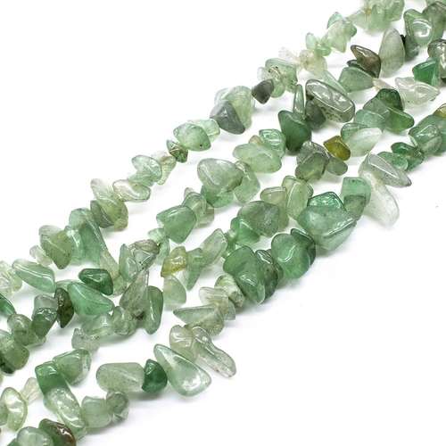 resin druzy bead green aventurine 32" string — sparkling cabochon-style stone ideal for jewelry making, pendants, and craft designs