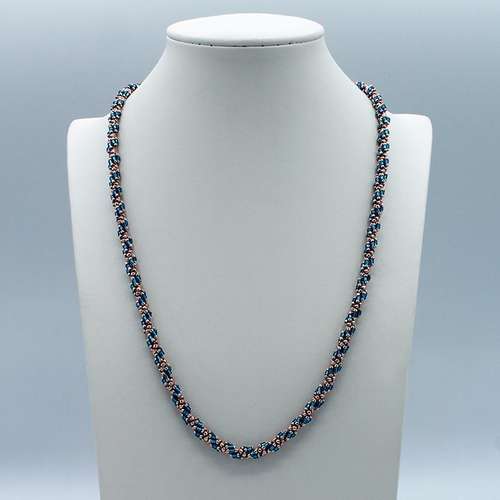 Spiral Staircase Hex Rose/Teal jewelry making kit — DIY set with beads and instructions for creating handmade jewelry