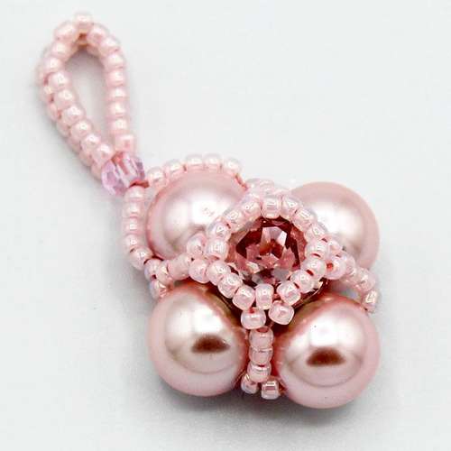 Cassandra Pendant rose pink jewelry making kit — DIY set with beads and instructions for creating handmade jewelry