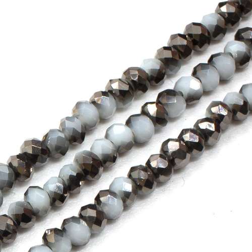 4mm crystal beads opal bronze — faceted for jewelry making and beadwork