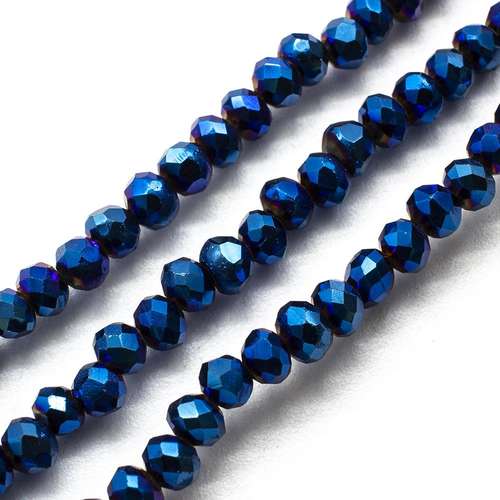 4mm crystal beads blue iris, pack of 130 — faceted for jewelry making and beadwork