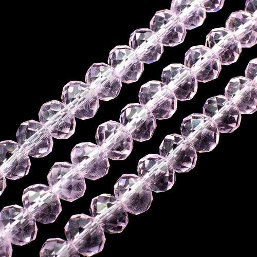 6mm crystal beads pink, pack of 100 — faceted for jewelry making and beadwork