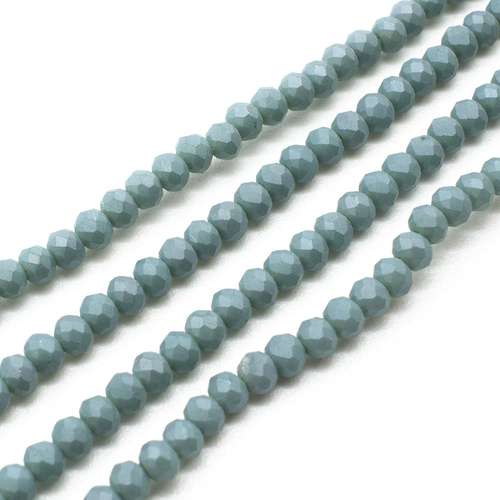 3mm crystal beads dark sage green — faceted for jewelry making and beadwork