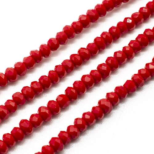 3mm crystal beads opal red, pack of 150 — faceted for jewelry making and beadwork