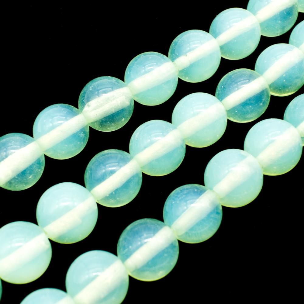Opal Light Green Round Beads - 10mm