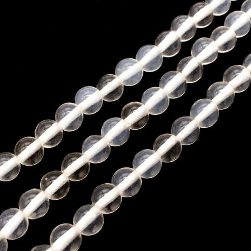Opal Milky Cream Round - 6mm