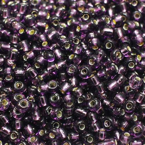 size 6 FGB glass seed beads lavender — 50g pack, ideal for bead weaving, embroidery, and jewelry making