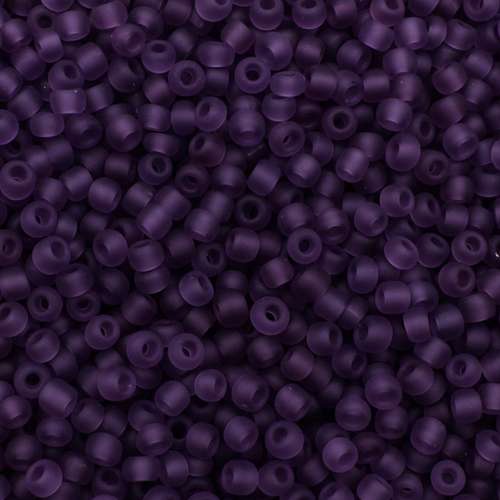 size 8 FGB glass seed beads frosted purple — 50g pack, ideal for bead weaving, embroidery, and jewelry making