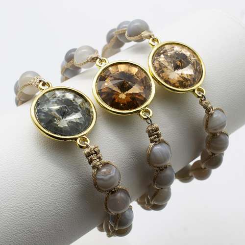 Rivoli Macrame kits gold jewelry making kit — DIY set with beads and instructions for creating handmade jewelry