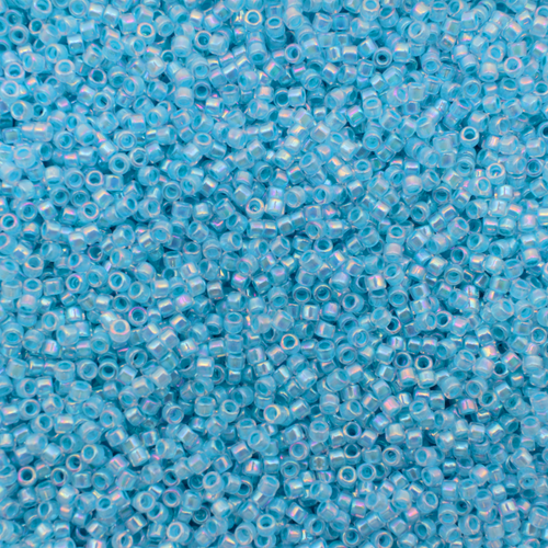 Toho Treasure Size 11 5g - Inside-Colour Rainbow Crystal/Blue Turquoise