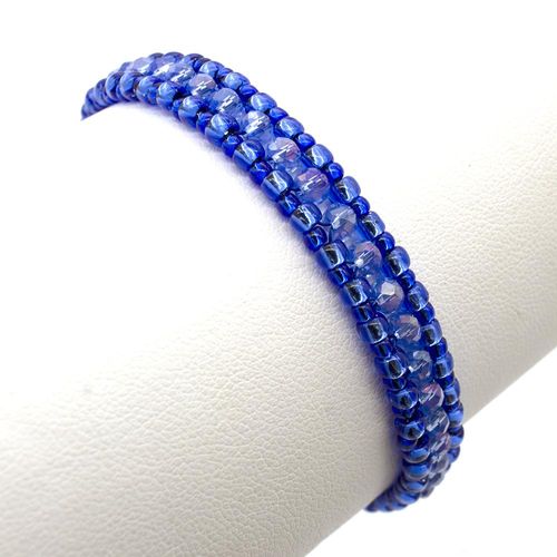 Lara Crystal Bracelets Kit sapphire bracelet making kit — DIY set with beads and instructions for creating handmade jewelry
