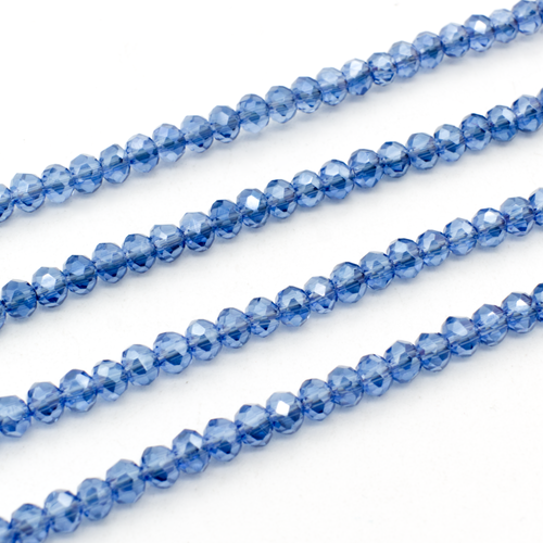 3.5mm crystal beads night sky blue 150pc — faceted for jewelry making and beadwork