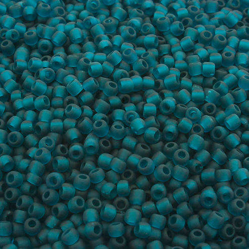 Toho Size 11 Seed Beads 10g - Trans Frosted Teal