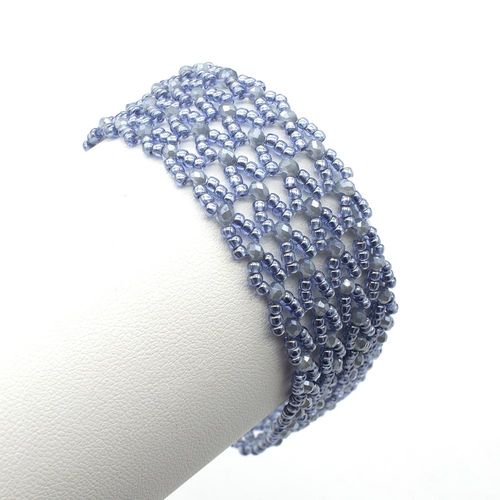 Diane Bracelet denim blue bracelet making kit — DIY set with beads and instructions for creating handmade jewelry