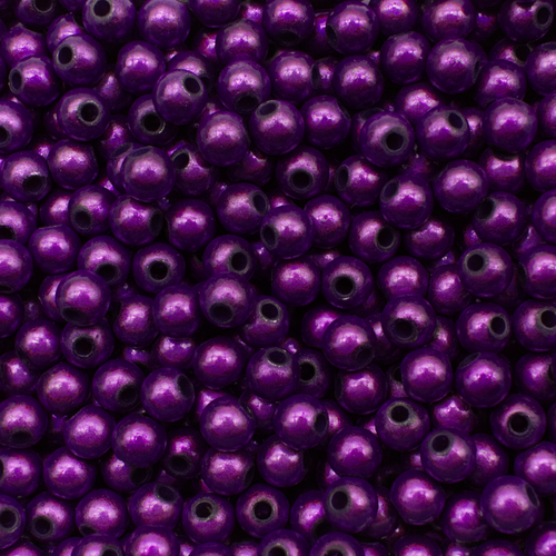 5mm Miracle acrylic round beads 5mm 80pcs round dark purple — pack of 80, reflective 3D-effect beads ideal for jewelry making, crafts, an…