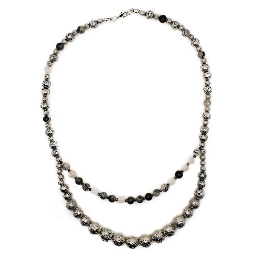 Lava Bead Jewellery rhodium jewelry making kit — DIY set with beads and instructions for creating handmade jewelry