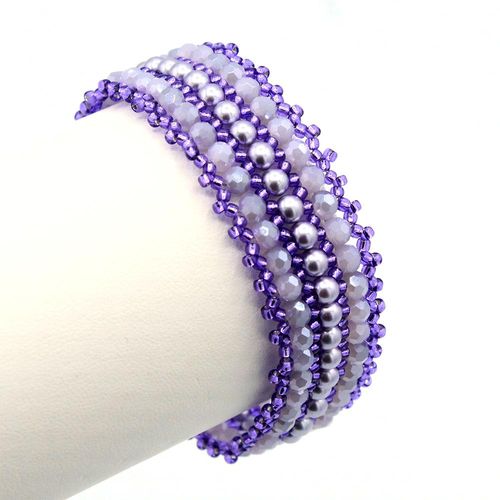 Cynthia Bracelet Makes 2 tanzanite haze bracelet making kit — DIY set with beads and instructions for creating handmade jewelry