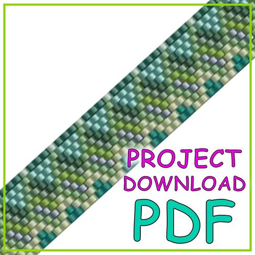 Treasure Bracelet Sea Green Pattern Download - PDF Instructions