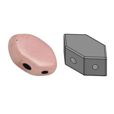 Paros Puca Beads - Opaque Light Rose Ceramic