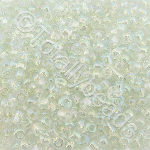 Seed Beads Transparent Rainbow Clear - Size 8 100g