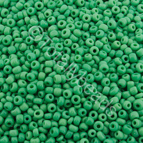 Seed Beads Opaque Green - Size 11 100g