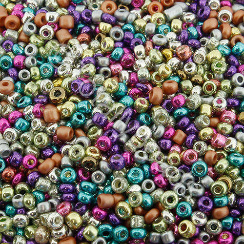 Seed Beads Metallic Mixed - Size 11 100g