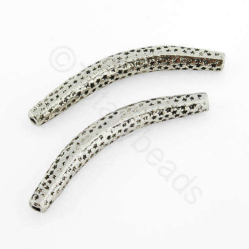 Antique Silver Spacer Tube 32x4mm 2pcs