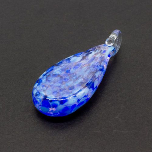 Ice Lampwork Drop Pendant 1pc