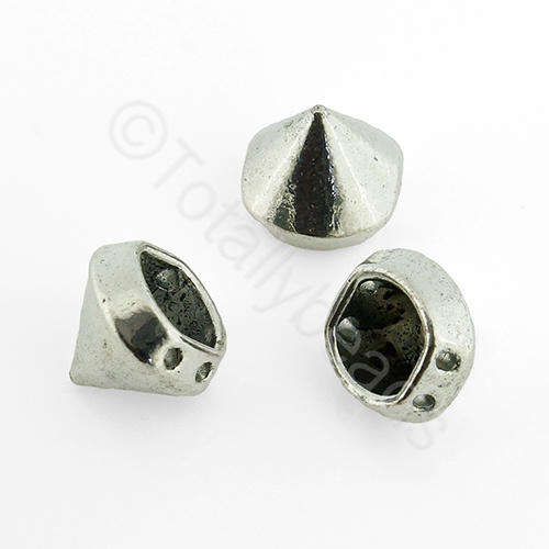Antique Silver Metal Bead - Cone 10x9mm 14pcs
