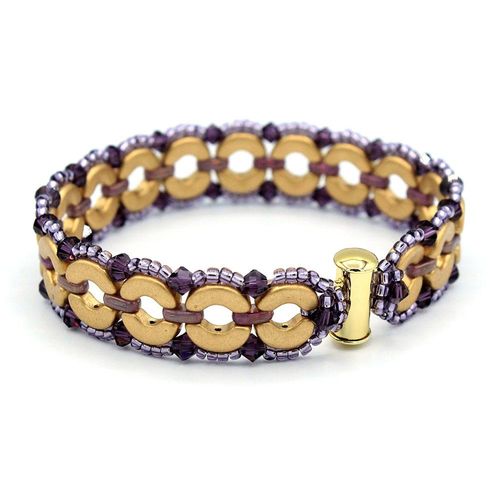 Sybil Arcos Bracelet gold tanzanite bracelet making kit — DIY set with beads and instructions for creating handmade jewelry
