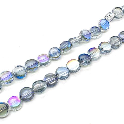 10mm crystal beads electric blue, pack of 10 — faceted for jewelry making and beadwork