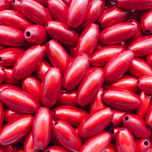 12mm Miracle acrylic round beads 6x12mm rice red 30pcs — pack of 30, reflective 3D-effect beads ideal for jewelry making, crafts, and dec…