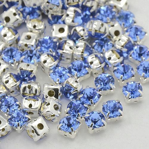 5mm crystal beads light sapphire, pack of 10 — faceted for jewelry making and beadwork