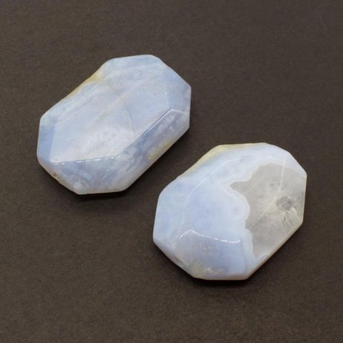 35mm resin druzy bead blue lace agate — sparkling cabochon-style stone ideal for jewelry making, pendants, and craft designs